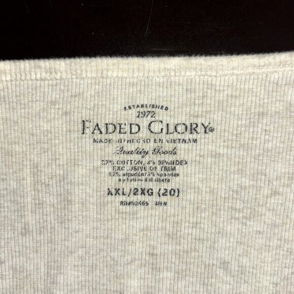 Faded Glory Lace Cami Cream Plus Size XXL Trashy Y2k Basics Trendy Soft Grunge - Picture 3 of 4